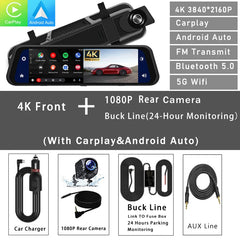 Pantalla del espejo retrovisor de la cámara del salpicadero Dash Cam Mirror Screen