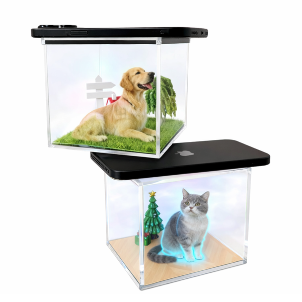 Caja holográfica 3D personalizada para mascotas