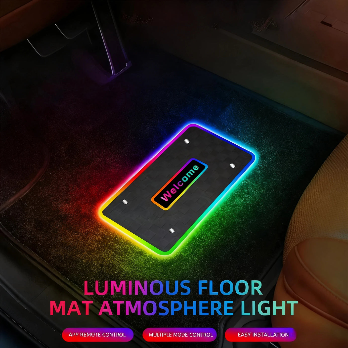 alfombra con luz para auto Personalized Car Floor Mat Light