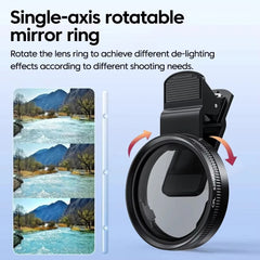Lente de 52mm Clip-On CPL Phone Lens Filter