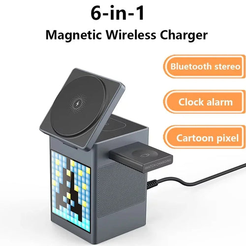 6-in-1 Magnetic Wireless Charger & Speaker