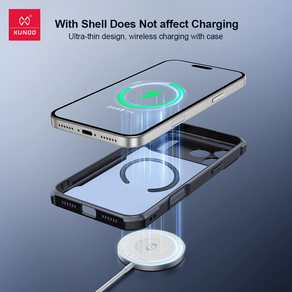Transparent MAGSAFE Xundd Shockproof Case for iPhone