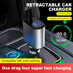 Cargador retractil para auto  Retractable Car Charger