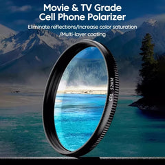Lente de 52mm Clip-On CPL Phone Lens Filter