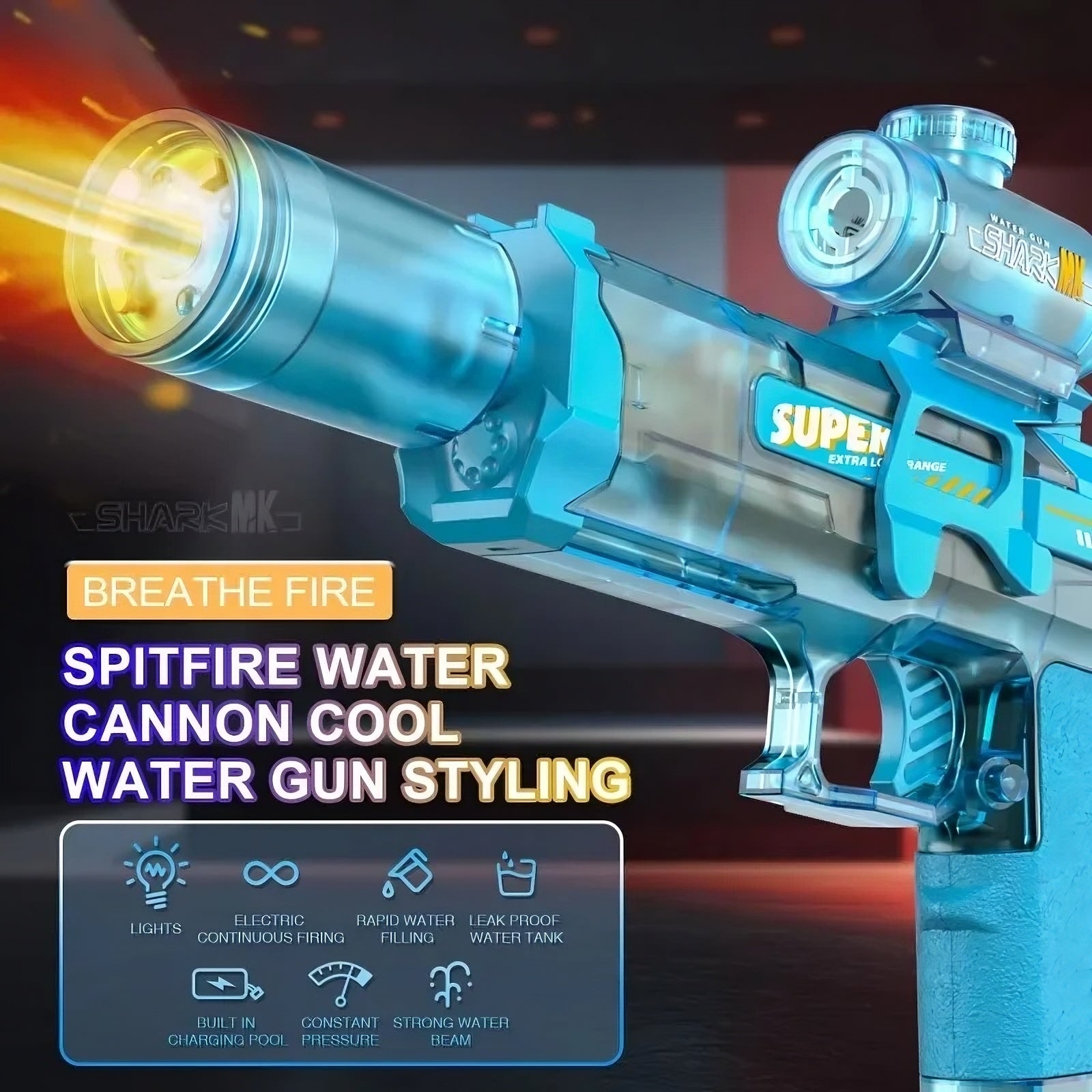 Glow LED Water Gun