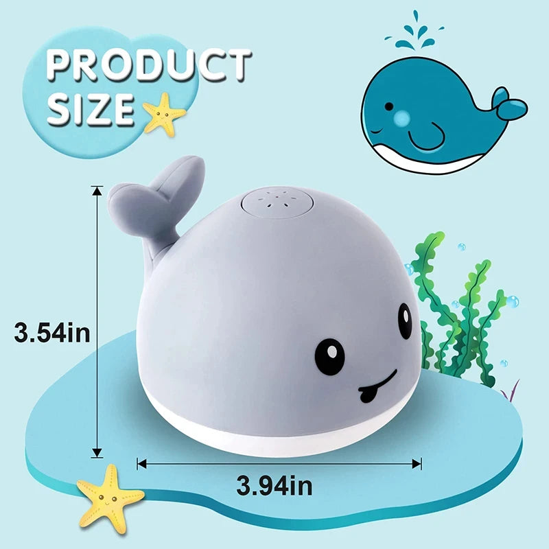 Juguete de baño recargable con luz de ballena