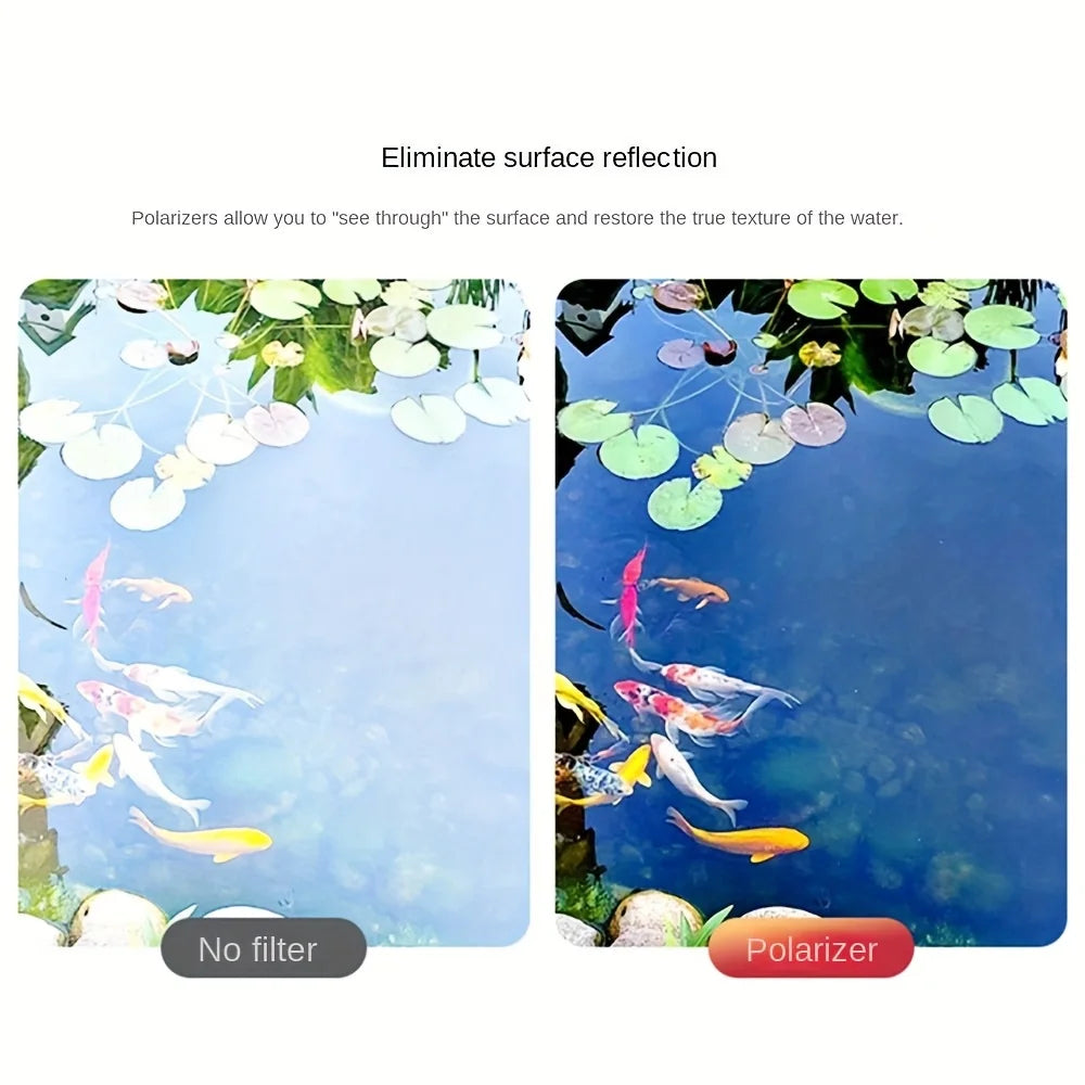 Lente de 52mm Clip-On CPL Phone Lens Filter