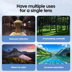 Lente de 52mm Clip-On CPL Phone Lens Filter