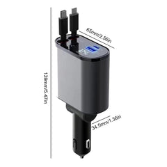 Cargador retractil para auto  Retractable Car Charger