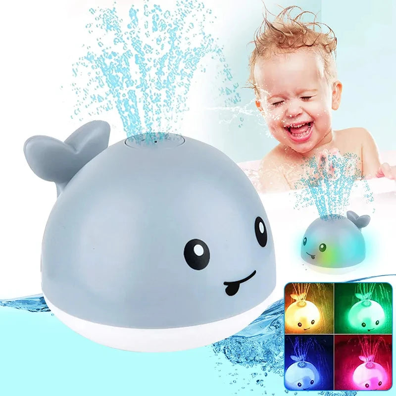 Juguete de baño recargable con luz de ballena